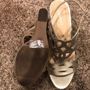 Jasmine Shoes - Cute gold Wedge Sandals. Jasmine Shoes - Cute gold Wedge Sandals.